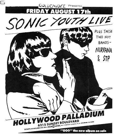 Sonic Youth Nirvana STP Hollywood 90