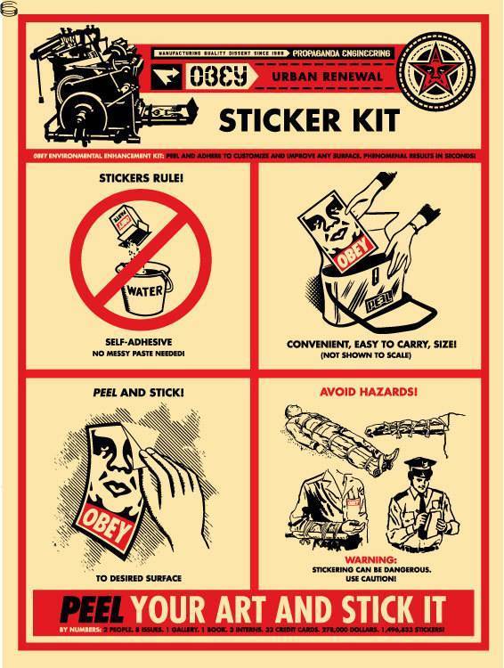 Shepard Fairey - Sticker Kit Print