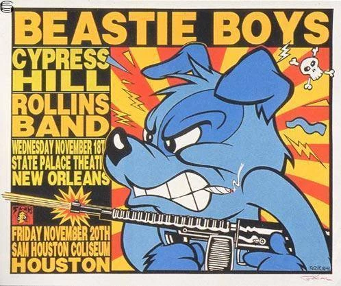 Beastie Boys Houston / New Orleans 92 by Frank Kozik | DogStreets