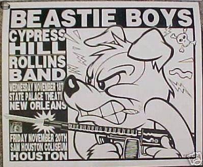Beastie Boys Houston / New Orleans 92 by Frank Kozik | DogStreets