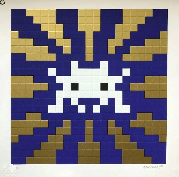 Space Invader - Sunset - Blue / Gold Edition