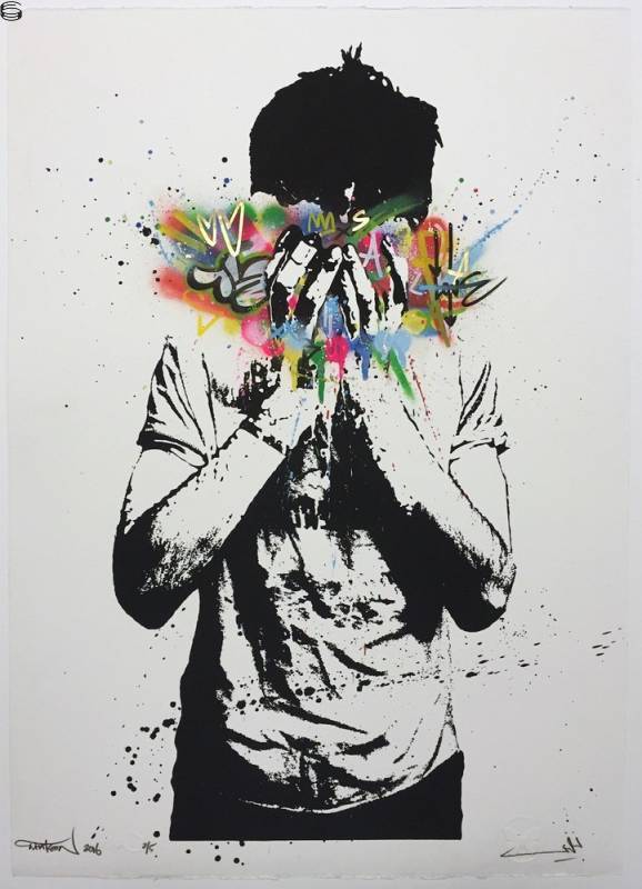 Martin Whatson - Tear Gas - Hand Pulled Collaboration Edition