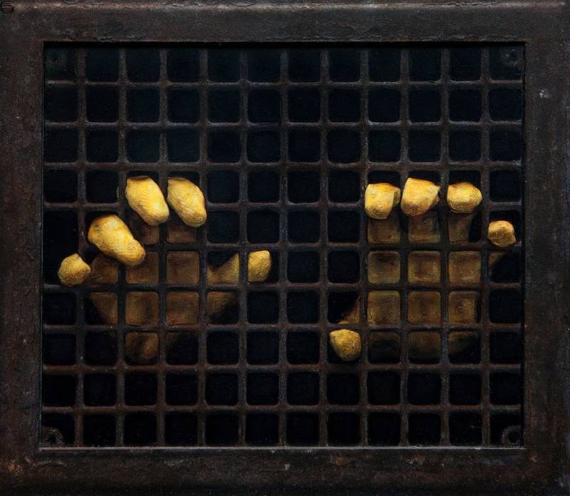Two Yellow Gloves (Rusty Grate)