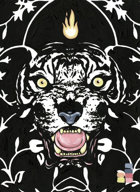 Untitled (Black & White Tiger)