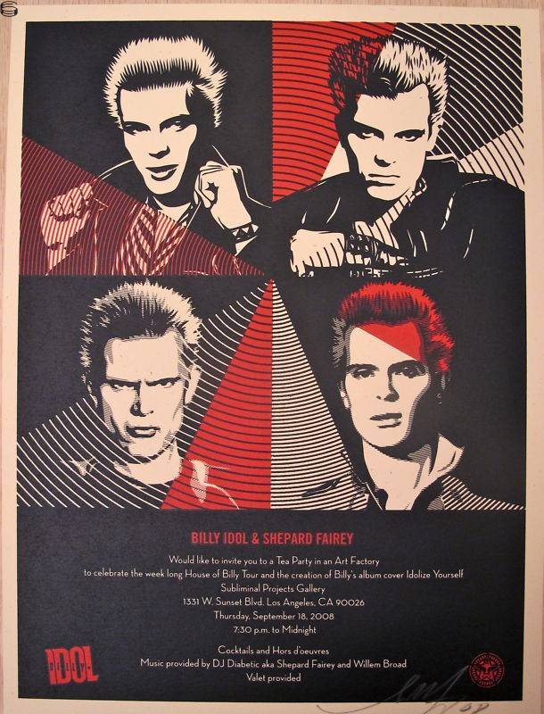 Shepard Fairey - Billy Idol Tea Party