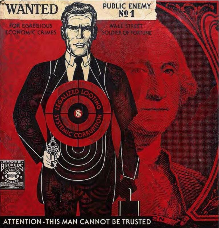 Shepard Fairey - Wall Street Public Enemy - OG Edition