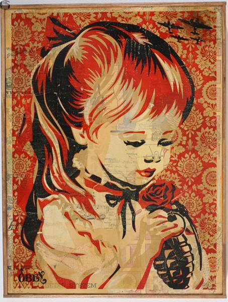Shepard Fairey - War by Numbers - HPM Wood Edition