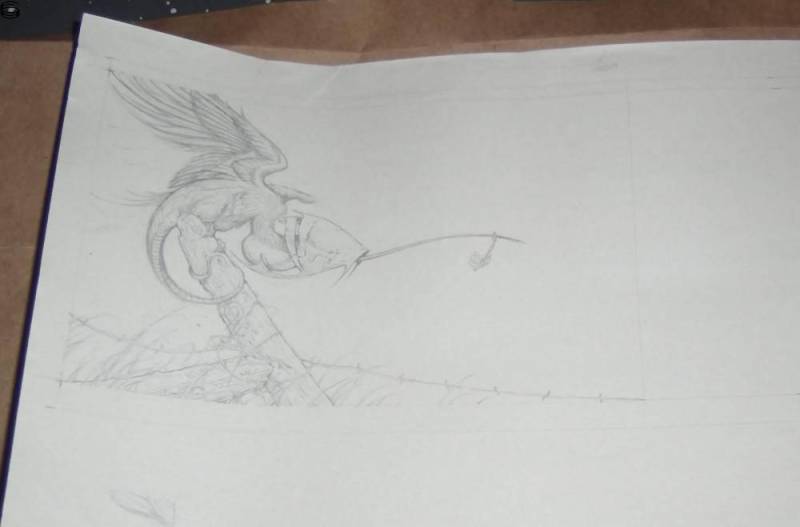 Aaron Horkey - Whale Bone Grove 08 - Concept Drawing Edition