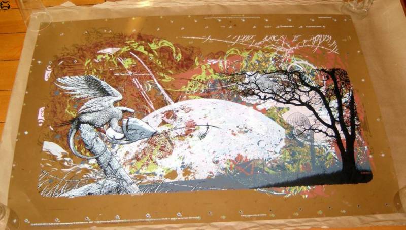 Aaron Horkey - Whale Bone Grove 08 - Test Print Brown Edition