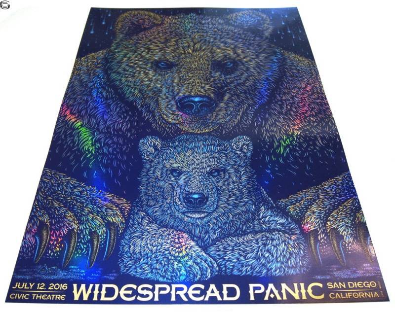 Todd Slater - Widespread Panic San Diego 16 - Rainbow Foil Edition