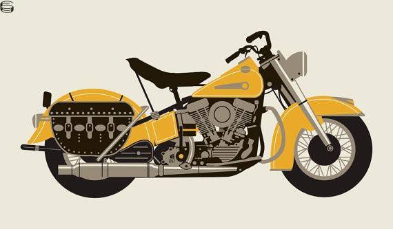 Yellow 1950 Motorcyle 11