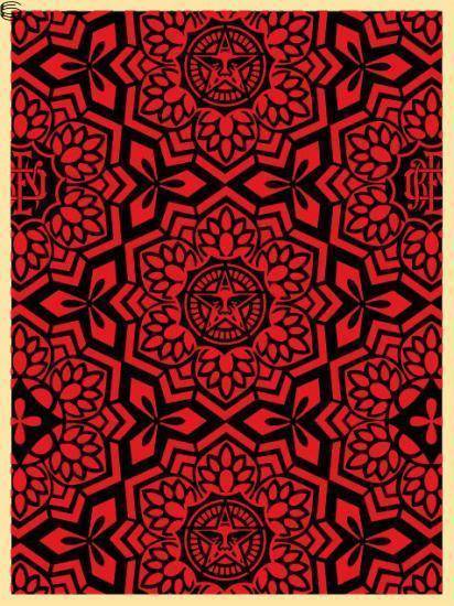 Shepard Fairey - Yen Pattern - Black/Red Edition