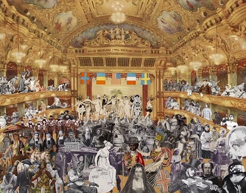 Peter Blake - Marcel Duchamp's World Tour- New Year's Eve Parade at the Tower Ballroom, Blackpool