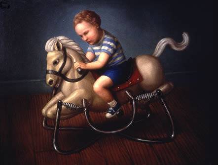 Boy on Rocking Horse 95