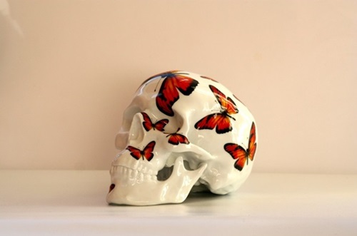 Skull Butterfly Porcelain
