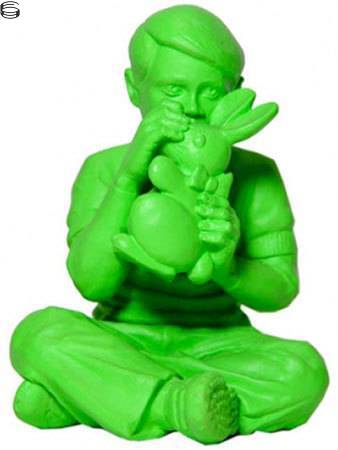 Faile - Bunny Boy Sculpture - Green Edition