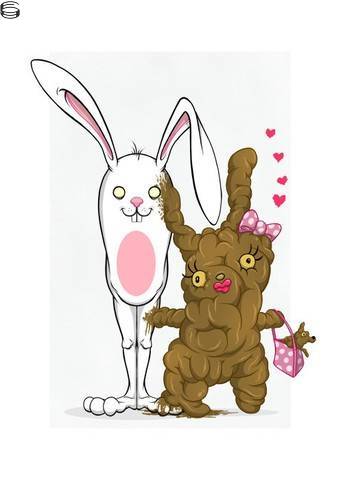 Bunnywith Girlfriend Made of Shit (And Her Shit'Zu)