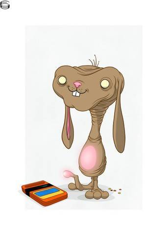 Bunnywith No Cell Phone