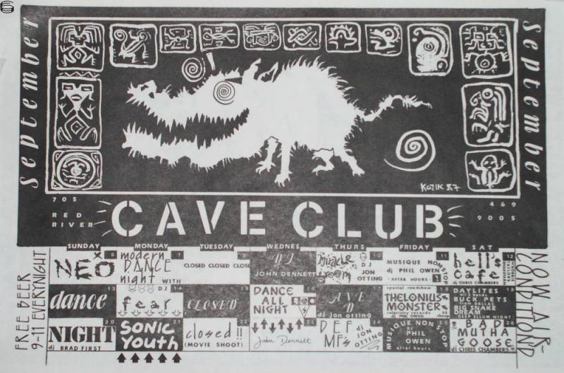 Cave Club September Event Calendar Austin 87