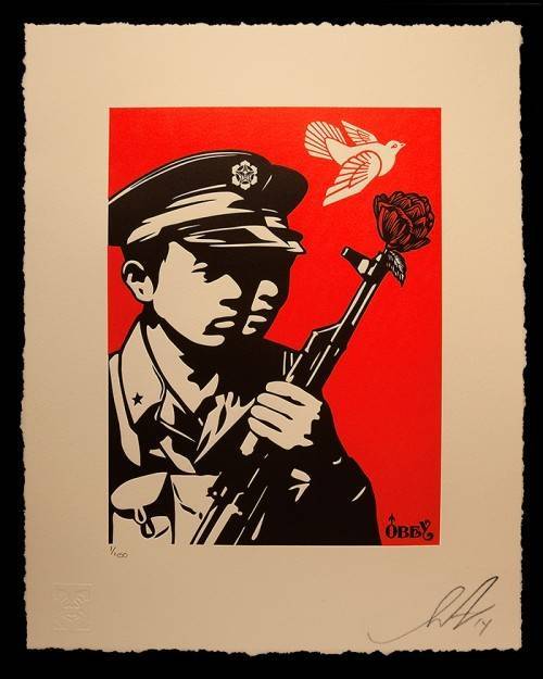 Chinese Soldiers Letterpress