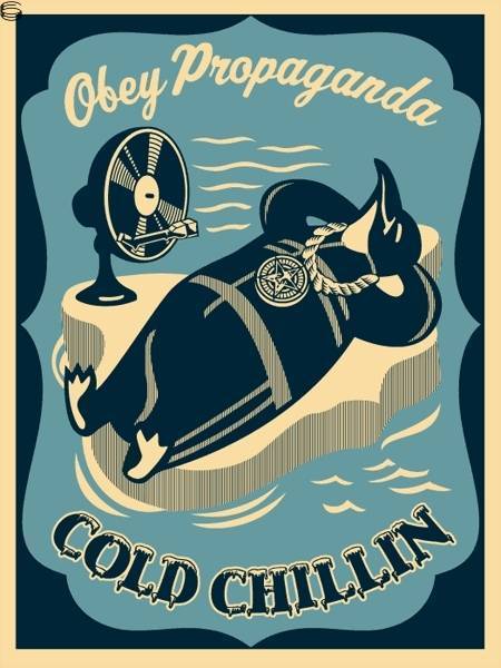 Shepard Fairey - Cold Chillin - Blue Edition