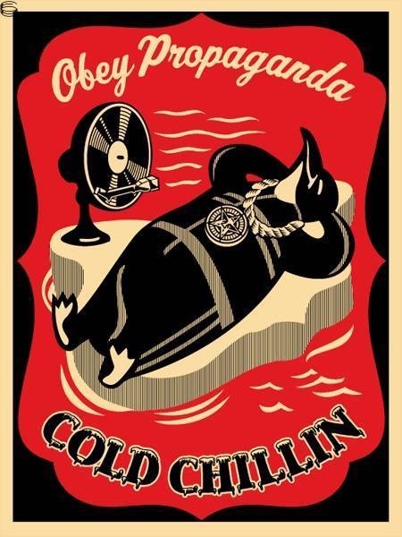 Shepard Fairey - Cold Chillin - Red AP Edition