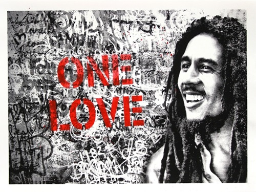Mr Brainwash - Happy Birthday Bob Marley - One Love - Red