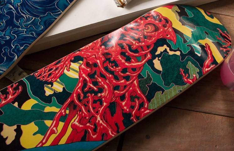 Coral Bird Skate Deck 14