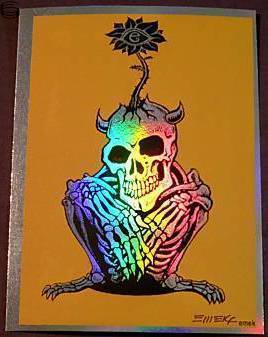 Emek - Crouching Skeleton 05 - Golden Yellow Foil Edition