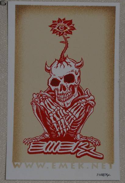 Emek - Crouching Skeleton 05 - Red Web White Edition