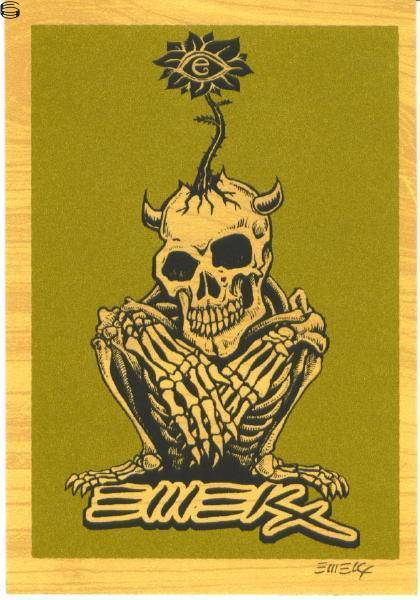 Emek - Crouching Skeleton 05 - Wood Edition