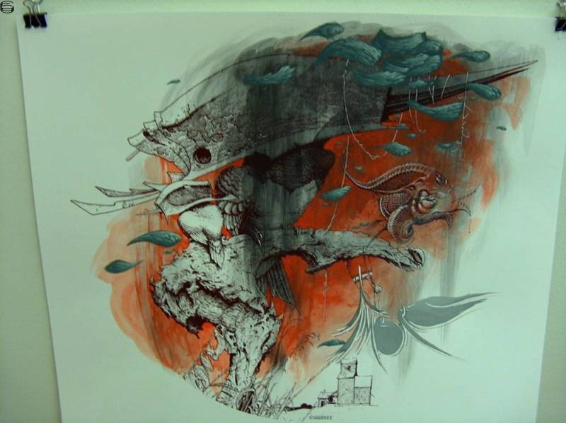 Aaron Horkey - Custom Atlas Print 06 - Orange Edition