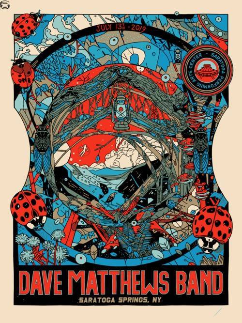 Tyler Stout - Dave Matthews Band Saratoga Springs N2 - Artist Blue Variant Edition
