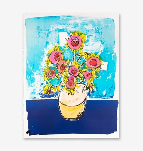 Anthony Lister - Marilyn Van Gogh Sunflowers - Blue HPM