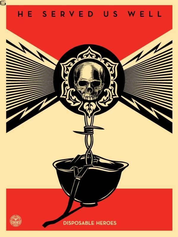 Shepard Fairey - Disposable Heroes - Sticker Edition