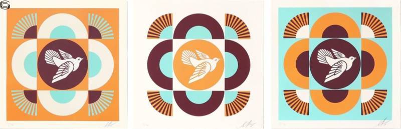 Shepard Fairey - Dove Geometric