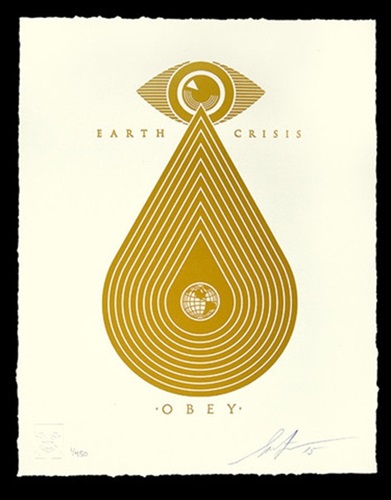 Shepard Fairey - Earth Crisis - Letterpress Edition Gold