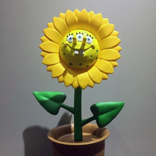 Ron English - Sun Flower Sculpture - Spongebob - First Edition