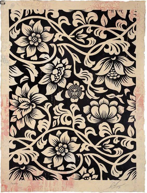 Shepard Fairey - Floral Takeover - Black HPM Edition