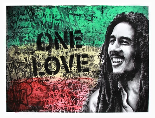 Mr Brainwash - Happy Birthday Bob Marley - One Love - Black