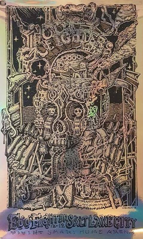 David Welker - Foo Fighters Salt Lake City - Artist Foil Edition
