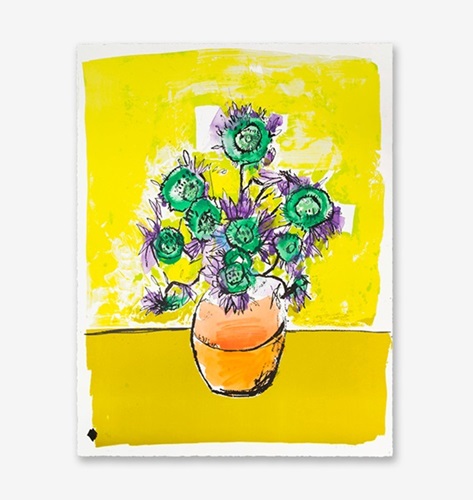 Anthony Lister - Marilyn Van Gogh Sunflowers