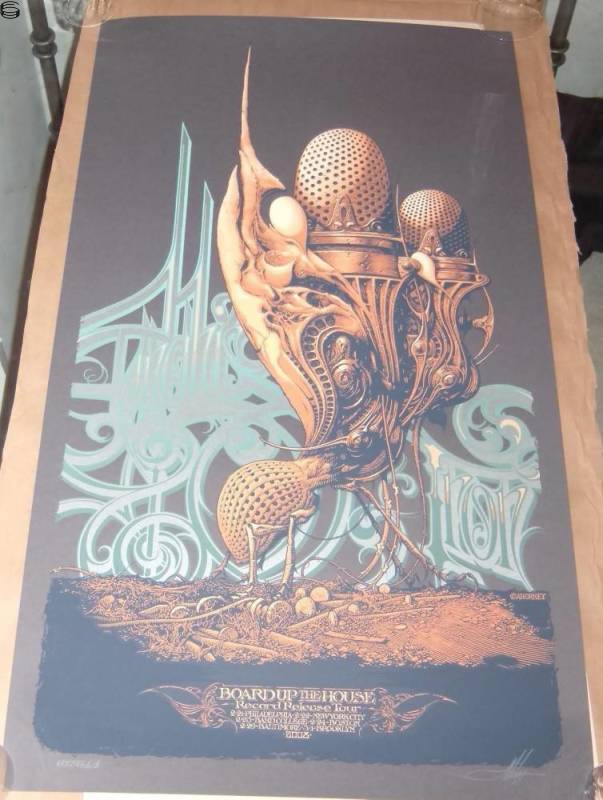 Aaron Horkey - Genghis Tron Board Up the House Tour 08 - Steel Grey Edition