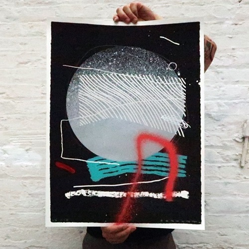 Erik Otto - Silver Moon - Hand-Embellished