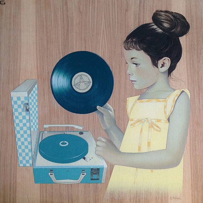 Girl and Record