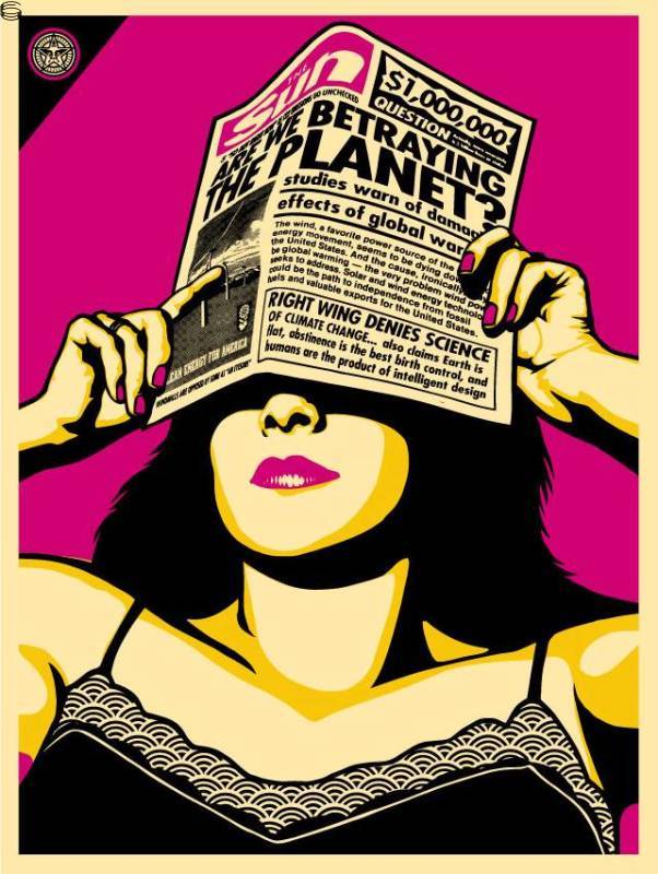 Shepard Fairey - Global Warning - Warhol AP Edition