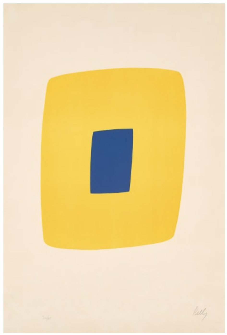 Yellow with Dark Blue, from the Suite of Twenty-Seven Color Lithographs (A. 15)