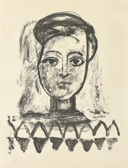 Jeune femme au corsage a triangles (Young Woman with Triangle Bodice) (Bloch 456; Mourlot 105)