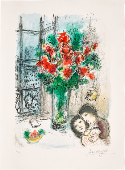 Marc Chagall - Les fleurs rouges (The Red Flowers) (M. 705)