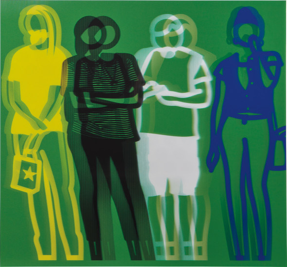 Julian Opie - Yellow Black White Blue, from Standing People